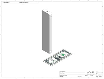 Variable speed floor level cap elevator, model CF1100, Part CF1100-01-076, by Acasi Machinery Inc.