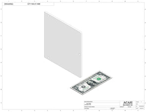 Variable speed floor level cap elevator, model CF1100, Part CF1100-01-098, by Acasi Machinery Inc.