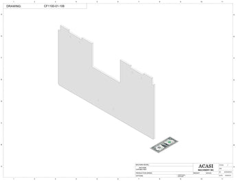 Variable speed floor level cap elevator, model CF1100, Part CF1100-01-106, by Acasi Machinery Inc.