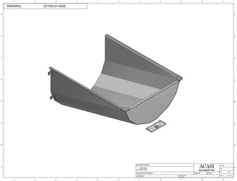Vertical wheel cap feeder, model CF 7000, Assy CF7000-01-002E, by Acasi Machinery Inc.
