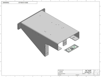 Vertical wheel cap feeder, model CF 7000, Assy CF7000-01-050E, by Acasi Machinery Inc.