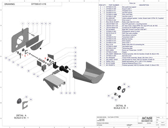 Vertical wheel cap feeder, model CF 7000, Assy CF7000-01-V16, by Acasi Machinery Inc.