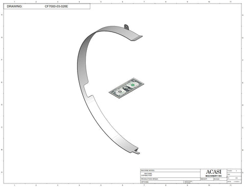 Vertical wheel cap feeder, model CF 7000, Assy CF7000-03-028E, by Acasi Machinery Inc.
