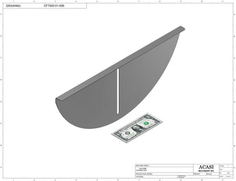 Vertical wheel cap feeder, model CF 7000, Part CF7000-01-006, by Acasi Machinery Inc.