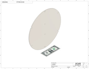 Vertical wheel cap feeder, model CF 7000, Part CF7000-03-002, by Acasi Machinery Inc.