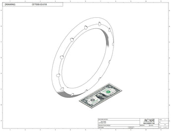 Vertical wheel cap feeder, model CF 7000, Part CF7000-03-018, by Acasi Machinery Inc.