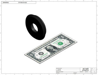 Vertical wheel cap feeder, model CF 7000, Part CF7000-03-022, by Acasi Machinery Inc.