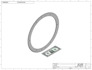 Vertical wheel cap feeder, model CF 7000, Part CF7000-03-026, by Acasi Machinery Inc.