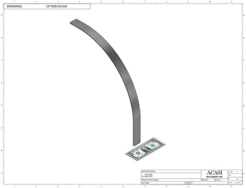 Vertical wheel cap feeder, model CF 7000, Part CF7000-03-034, by Acasi Machinery Inc.
