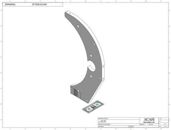 Vertical wheel cap feeder, model CF 7000, Part CF7000-03-040, by Acasi Machinery Inc.