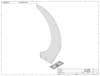 Vertical wheel cap feeder, model CF 7000, Part CF7000-03-048, by Acasi Machinery Inc.