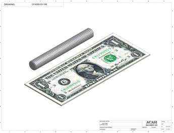 Waterfall cap feeder and sorter, model CF4400, Part CF4300-03-106, by Acasi Machinery Inc.