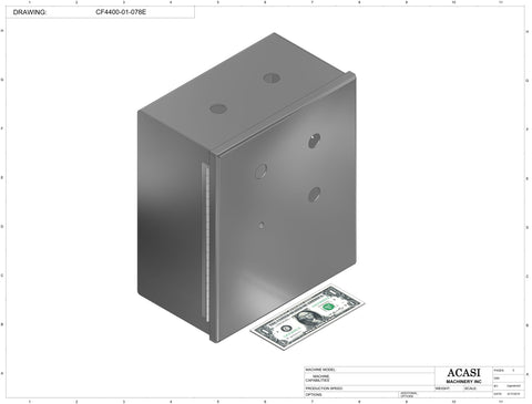 Waterfall acp feeder and sorter, model CF4400, Part CF4400-01-078E, by Acasi Machinery Inc.