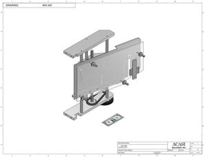 Waterfall cap feeder and sorter, model 800-000, Assy 800-300, by Acasi Machinery Inc.