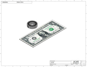 Waterfall cap feeder and sorter, model 800-000, Component PEER-77R10, by Acasi Machinery Inc.