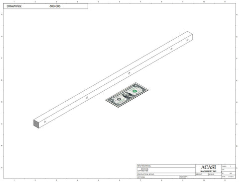 Waterfall cap feeder and sorter, model 800-000, Part 800-006, by Acasi Machinery Inc.