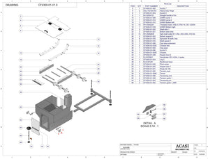 Waterfall cap feeder and sorter, model CF4300, Assy CF4300-01-V1.0, by Acasi Machinery Inc.