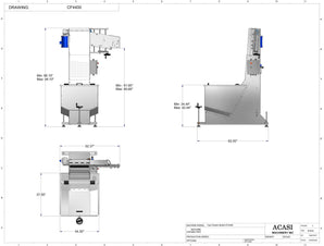 Waterfall cap feeder and sorter, model CF4300, Assy CF4300-01-V1.0, by Acasi Machinery Inc.