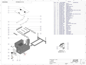 Waterfall cap feeder and sorter, model CF4300, Assy CF4300-01-V1.0, by Acasi Machinery Inc.