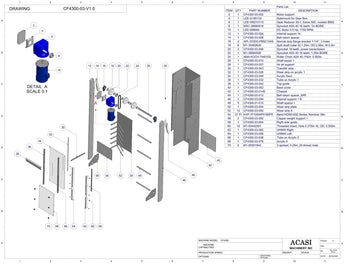 Waterfall cap feeder and sorter, model CF4300, Assy CF4300-03-V1.0, by Acasi Machinery Inc.