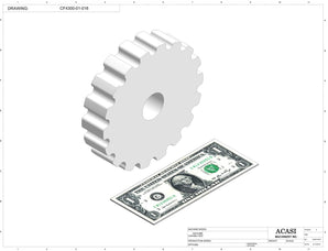 Waterfall cap feeder and sorter, model CF4300, Part CF4300-01-016, by Acasi Machinery Inc.