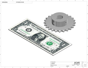 Waterfall cap feeder and sorter, model CF4300, Part CF4300-03-035, by Acasi Machinery Inc.