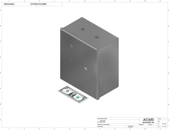Waterfall cap feeder and sorter, model CF4300, Part CF4300-03-086E, by Acasi Machinery Inc