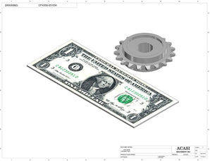 Waterfall cap feeder and sorter, model CF4300, Component  M1-03586070, by Acasi Machinery Inc.