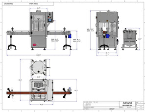 Flow Meter Filler Machine Model FMF-6000 Drawings